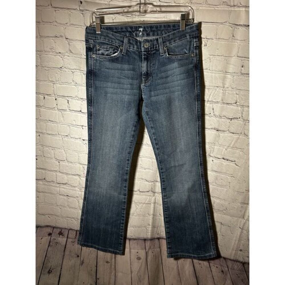 7 FOR ALL MANKIND LADIES "A" POCKET JEANS SZ (28X28) EUC GENTLY WORN